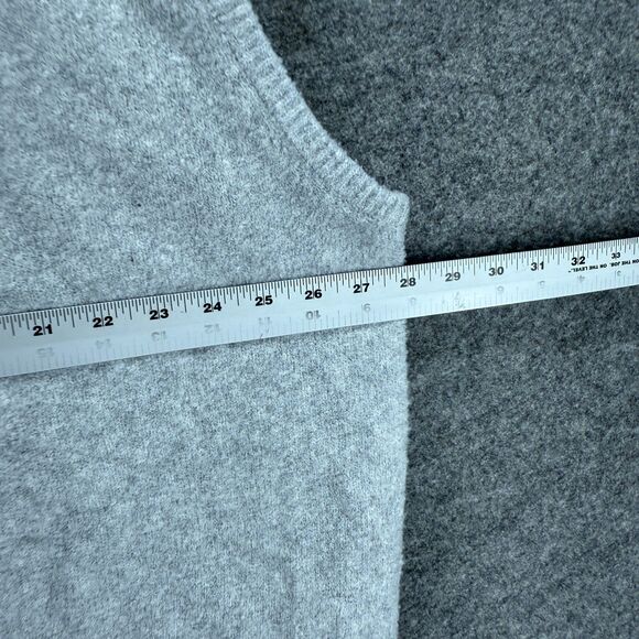 Pretty Lavish Vest Women L Large Gray Crew Neck Sleeveless Knit Acrylic Casual - Picture 5 of 7
